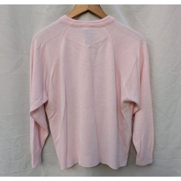 Designers Originals Women's Button Up Cardigan Sz PXL Petal Pink Pearl Button - Picture 5 of 6